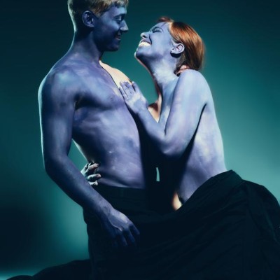 Body Painting Airbrush Blue. Model: Sarah Baumgartner Fotograf: Richard Schnabler Visa: Nadja Maisl | Entire Beauty